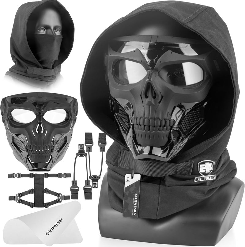 ACTIONUNION Airsoft Mask Full Face Skull Balaclava Face Mask Men Skeleton Mask Tactical Protective Paintball Mask Halloween Cosplay Costume - Image 1